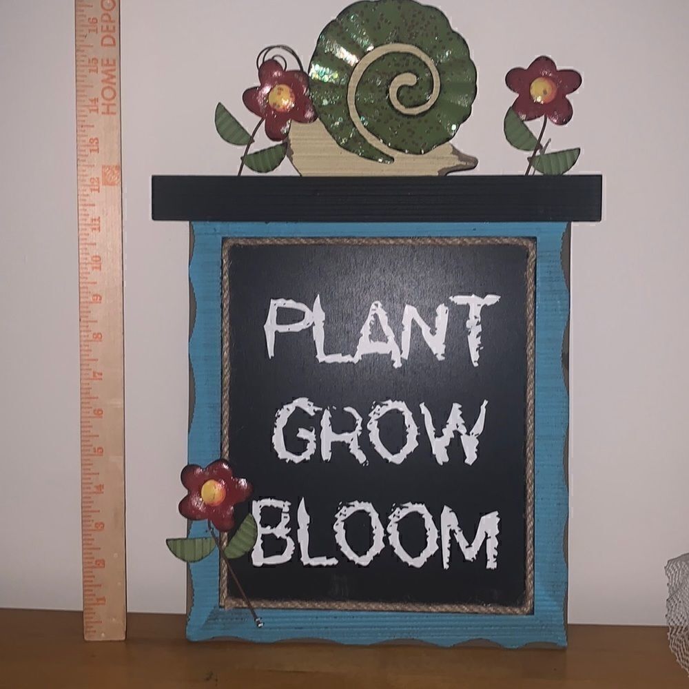 Plant Grow Bloom Wall Art Wooden Metal